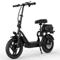 14'' Electric Scooter for Adults with Seat, 22MPH Top Speed, 48V 10.4Ah/22.5Ah Long-Range Battery, Up to 55 Miles, Dual Suspension, Foldable Design & Cargo Basket