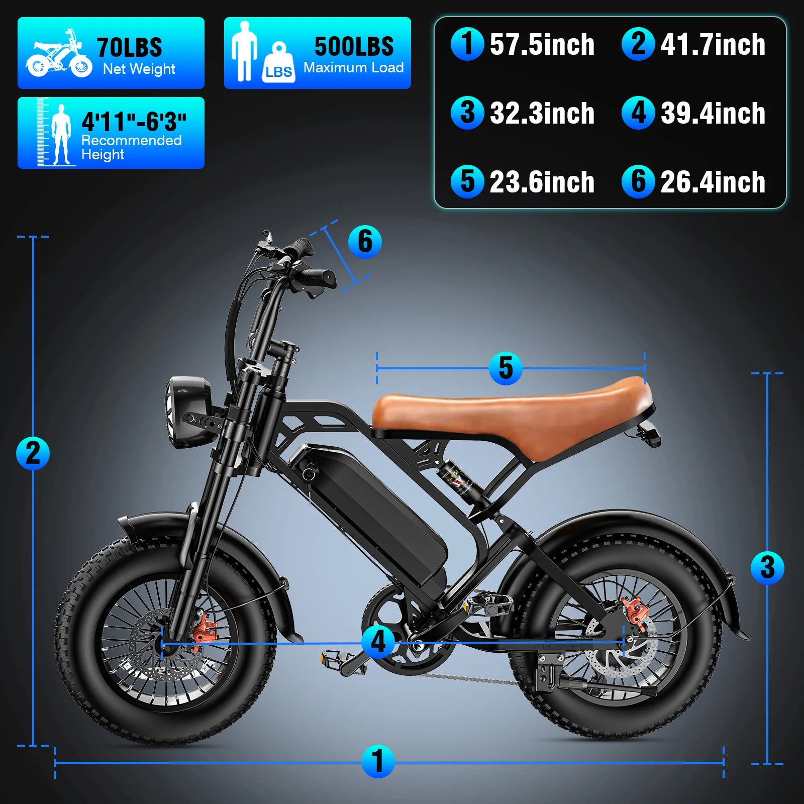 TREEOSOR 1 Year Warranty Adult Electric Bike 1000W Peak Motor Maximum Speed of 28 MPH, Electric Mountain Bike,E bike UL 2849