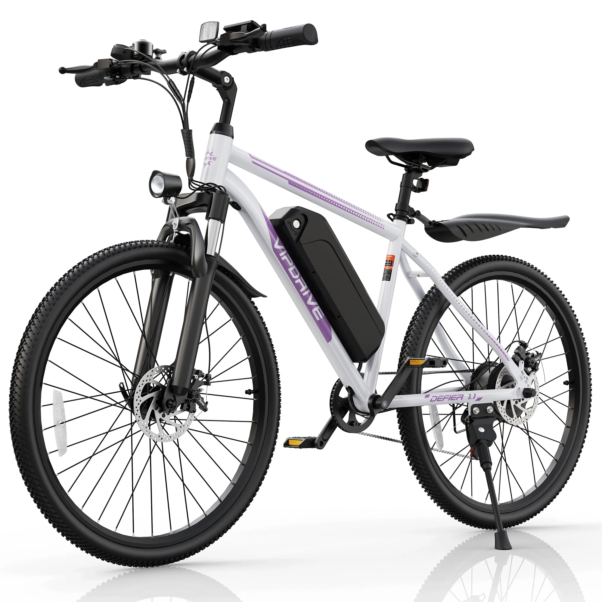 VIPDRIVE Defier 1.1 Adult Electric Bike, 750W Peak Motor, Electric Road Bicycle, 48V 7.8Ah Fatbike, 26", 20MPH Mountain Ebike