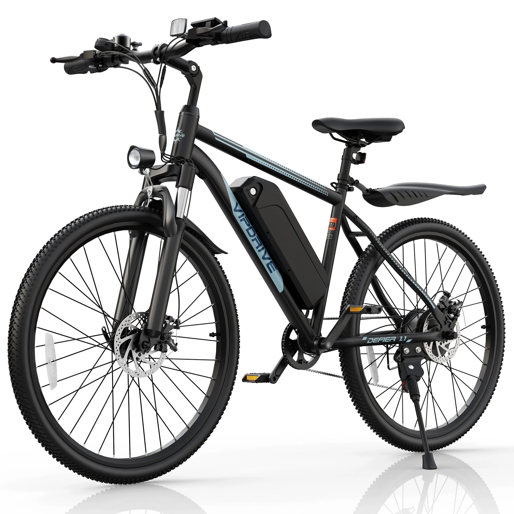 VIPDRIVE Defier 1.1 Adult Electric Bike, 750W Peak Motor, Electric Road Bicycle, 48V 7.8Ah Fatbike, 26", 20MPH Mountain Ebike