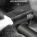 Front Bike Light USB Rechargeable Power Display Bicycle Led Light Waterproof Bicycle Headlight Flashlight Cycling Accessories
