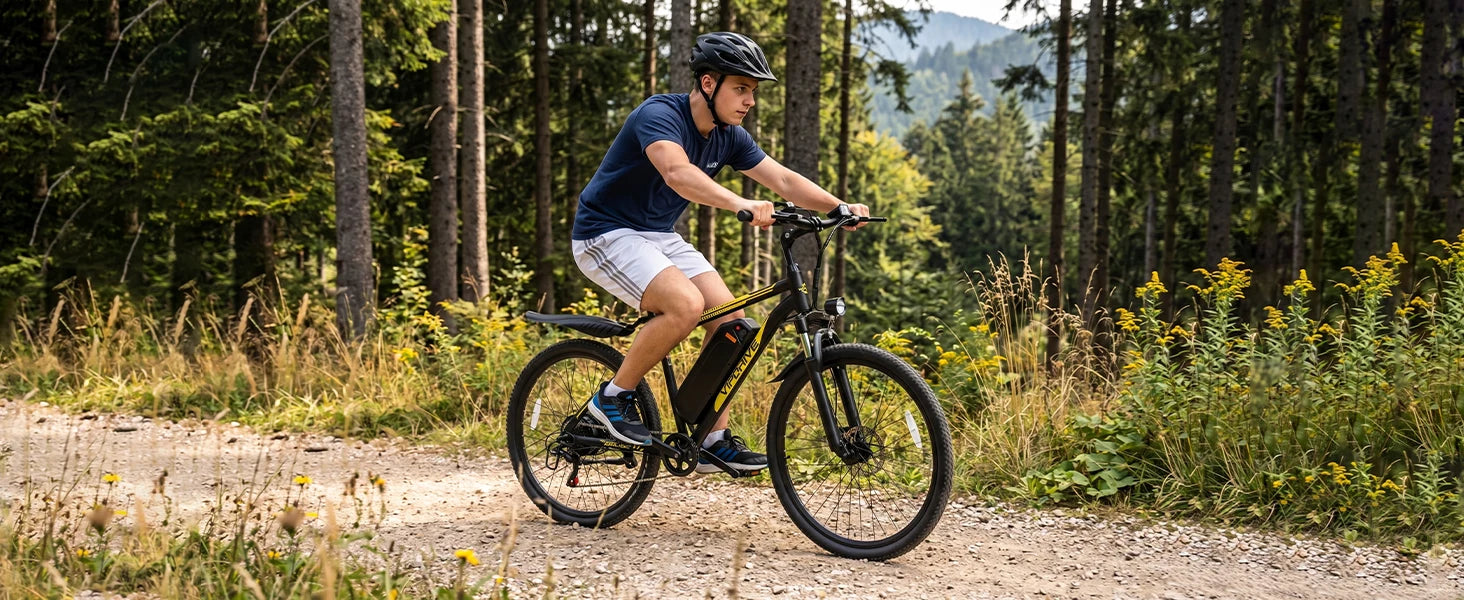 VIPDRIVE Defier 1.1 Adult Electric Bike, 750W Peak Motor, Electric Road Bicycle, 48V 7.8Ah Fatbike, 26", 20MPH Mountain Ebike