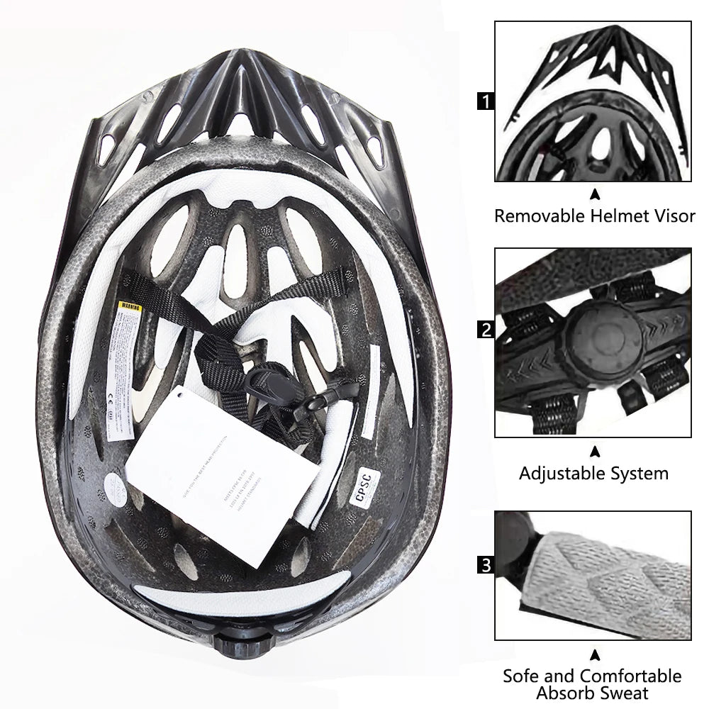 PMT Bicycle Helmet Comfort Lining Lightweight Hollow Riding Safety Cap Head Protection Cycling MTB Helmets Men Women Bike Helmet