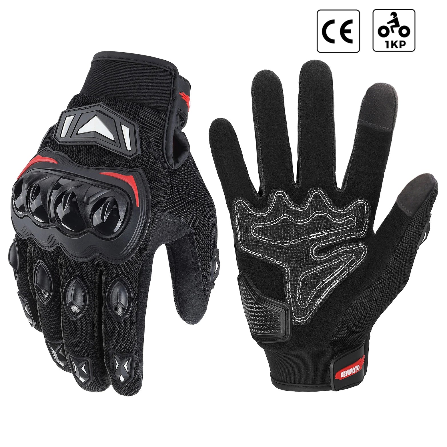 KEMIMOTO Summer Motorcycle Gloves CE Riding Gloves Knuckle Touchscreen Motorbike Tactical Gloves For Dirt Bike Motocross ATV UTV
