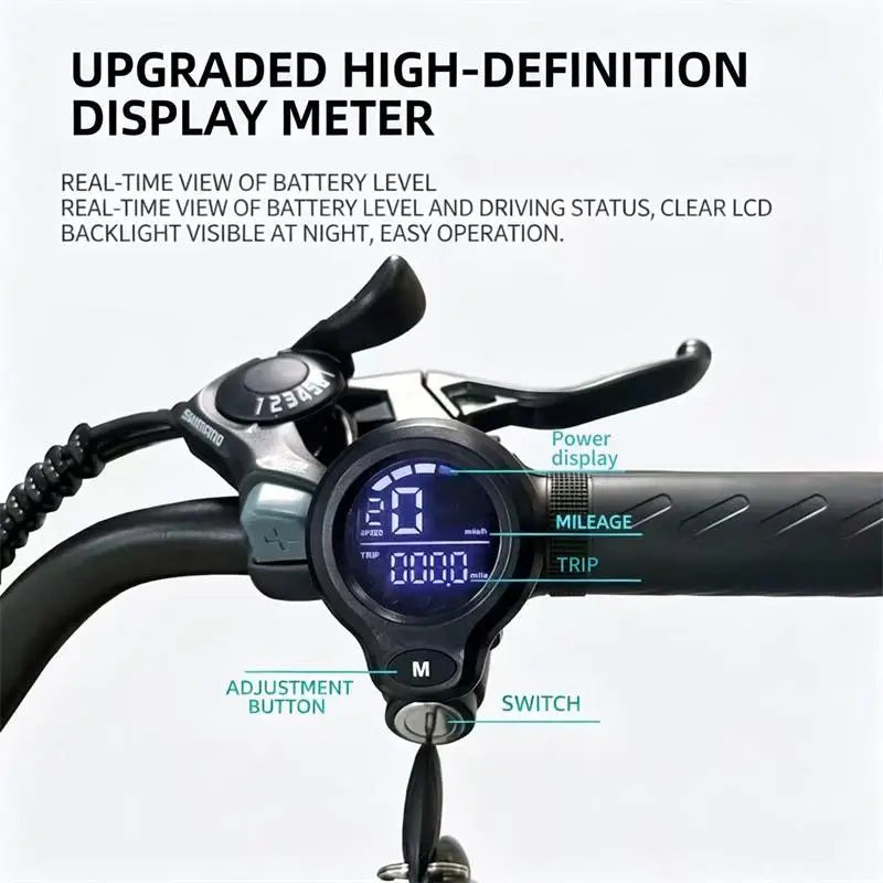Adult E-Bike 48V 20Ah Battery 250W Road Electric Bicycle 26-Inch Tire City Ebike，Electric Bike