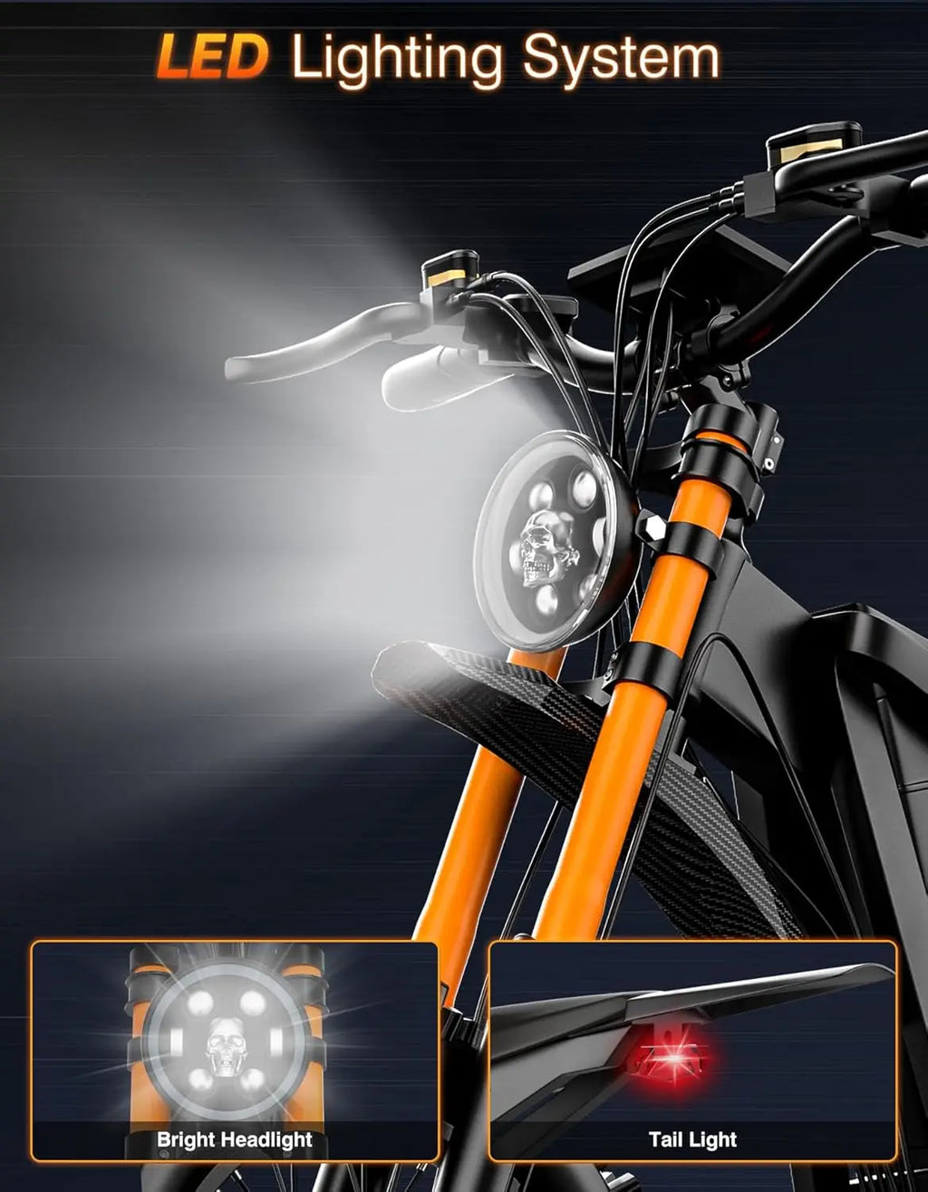4500W 40MPH Electric Dirt Bike 48V 25Ah 100Mi 5PAS Hydraulic Brake Full Suspension 16in Off Road Adult,Custom