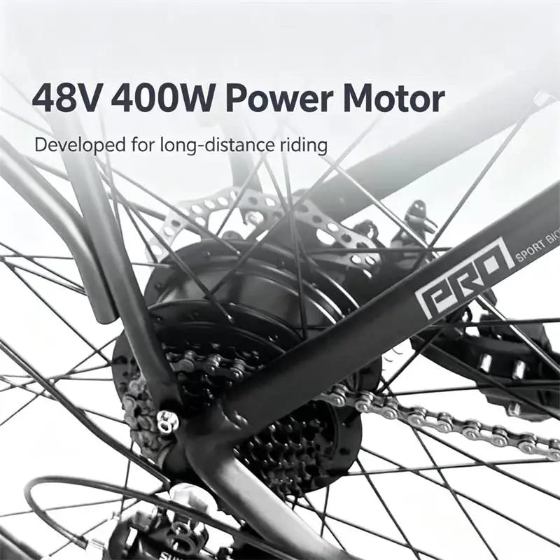 Adult E-Bike 48V 20Ah Battery 250W Road Electric Bicycle 26-Inch Tire City Ebike，Electric Bike