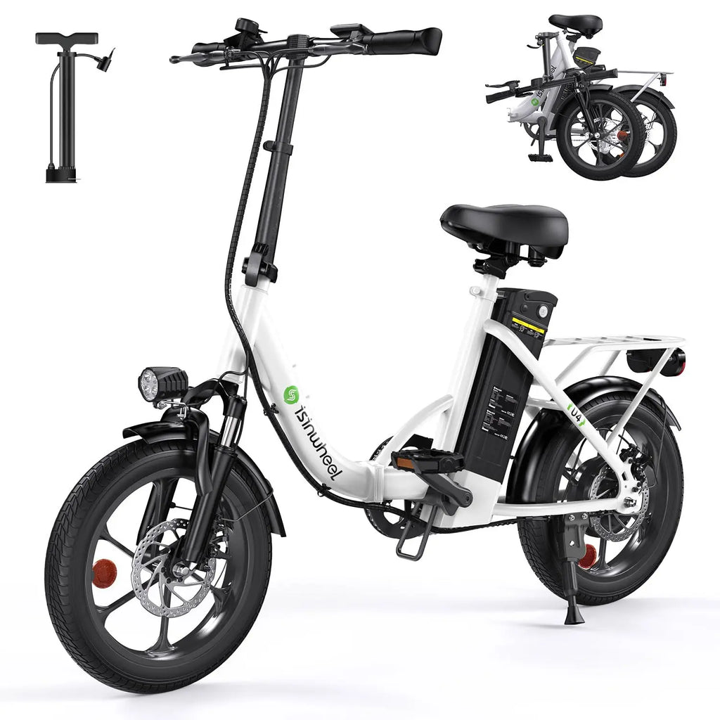 U4 16" Folding E Bike for Adults Electric Bike with Suspension, 10.4Ah Battery, 500W Motor, 19mph Top Speed, Step, Customized