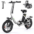 U4 16" Folding E Bike for Adults Electric Bike with Suspension, 10.4Ah Battery, 500W Motor, 19mph Top Speed, Step, Customized