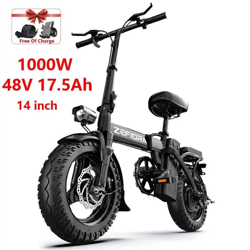 Ebike Electric Dirt Bicycle 1000w 14 26 Inch 30-50mph 48v 10ah 15ah 17.5a Removable Battery,factory Original Adult Electric Bike