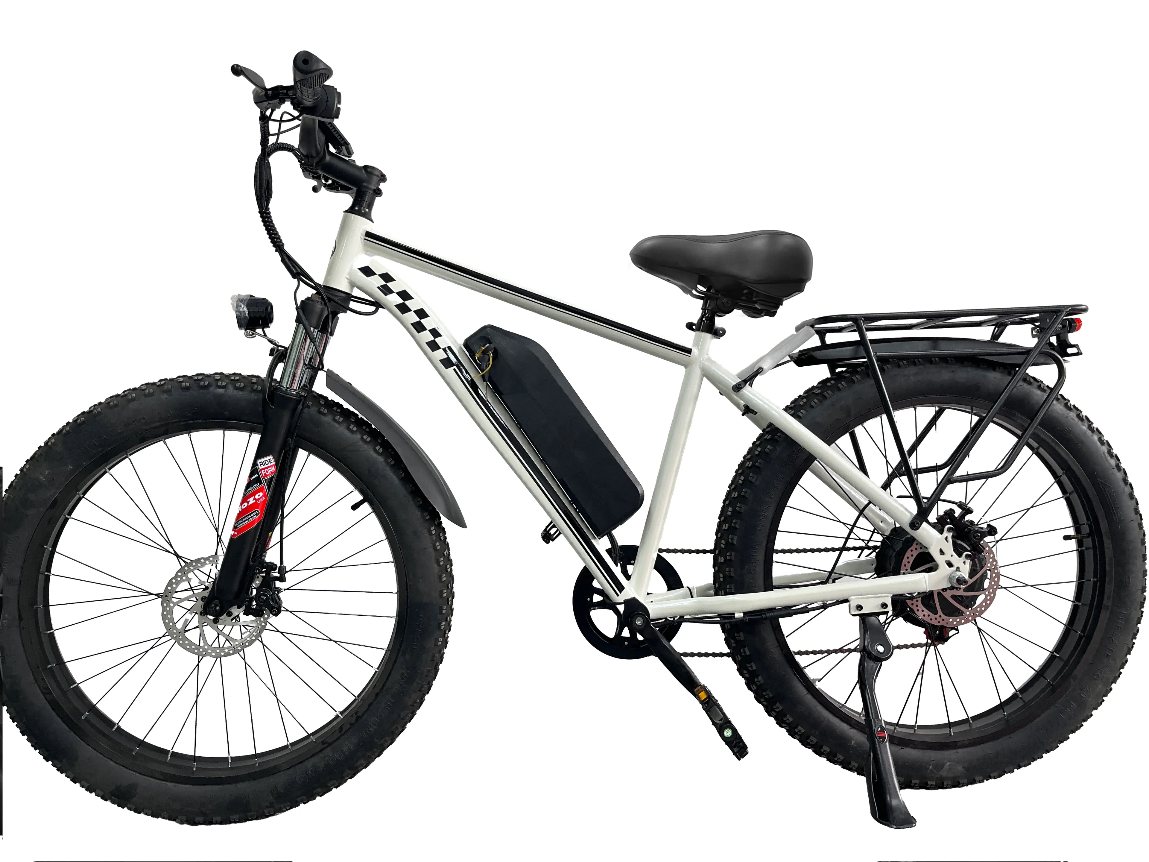 Orange Electric Bike for Adults 1000W Electric Bicycle 48V 15AH E Bike 26" Fat Tire Mountain 31mph Dual Shock Absorber Ebike