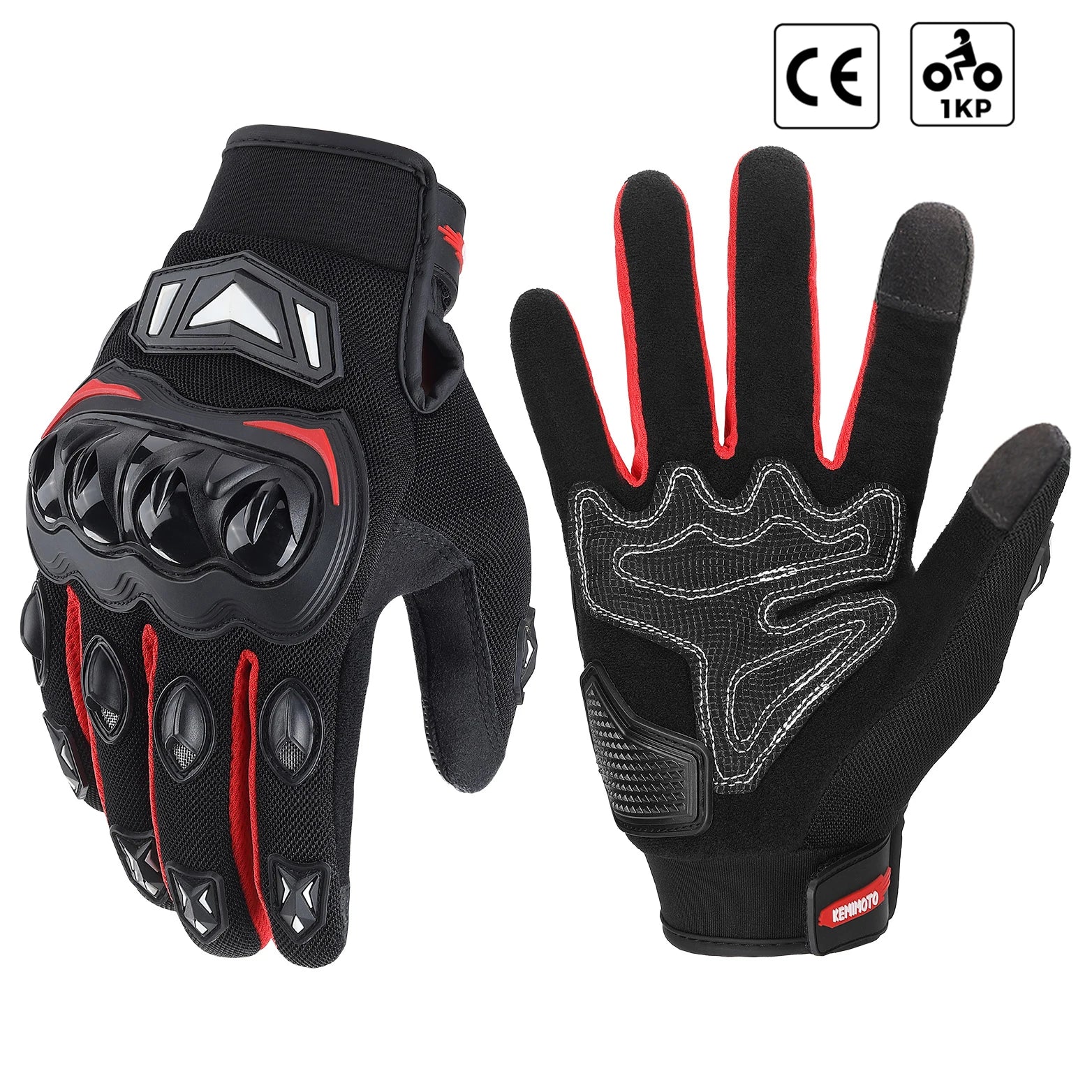 KEMIMOTO Summer Motorcycle Gloves CE Riding Gloves Knuckle Touchscreen Motorbike Tactical Gloves For Dirt Bike Motocross ATV UTV