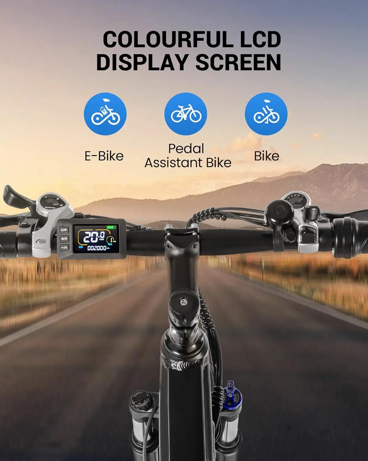 Electric Bike for Adults,26" E-Bike with 700W Peak Motor 21-Speed,Up to 50 Miles Removable Battery,Front Fork, Customized