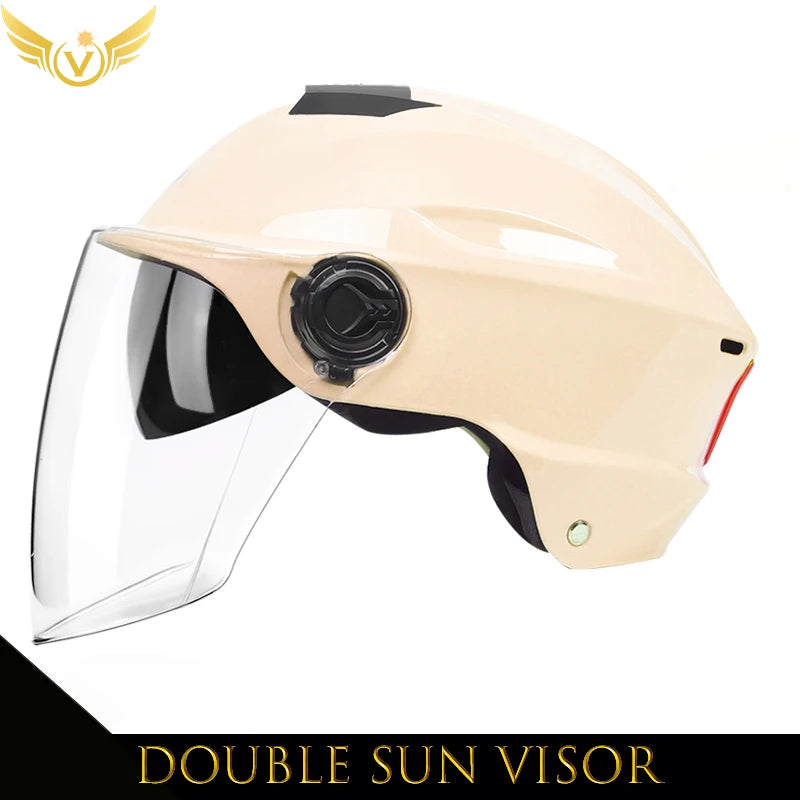 V Electric Scooter Helmet Summer V Chopper Motorcycle Helmets Safety Waterfall Soman Urban Articles Woman Men Moto Equipment