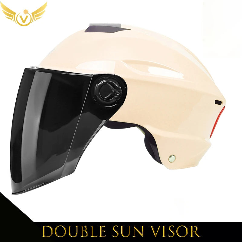 V Electric Scooter Helmet Summer V Chopper Motorcycle Helmets Safety Waterfall Soman Urban Articles Woman Men Moto Equipment