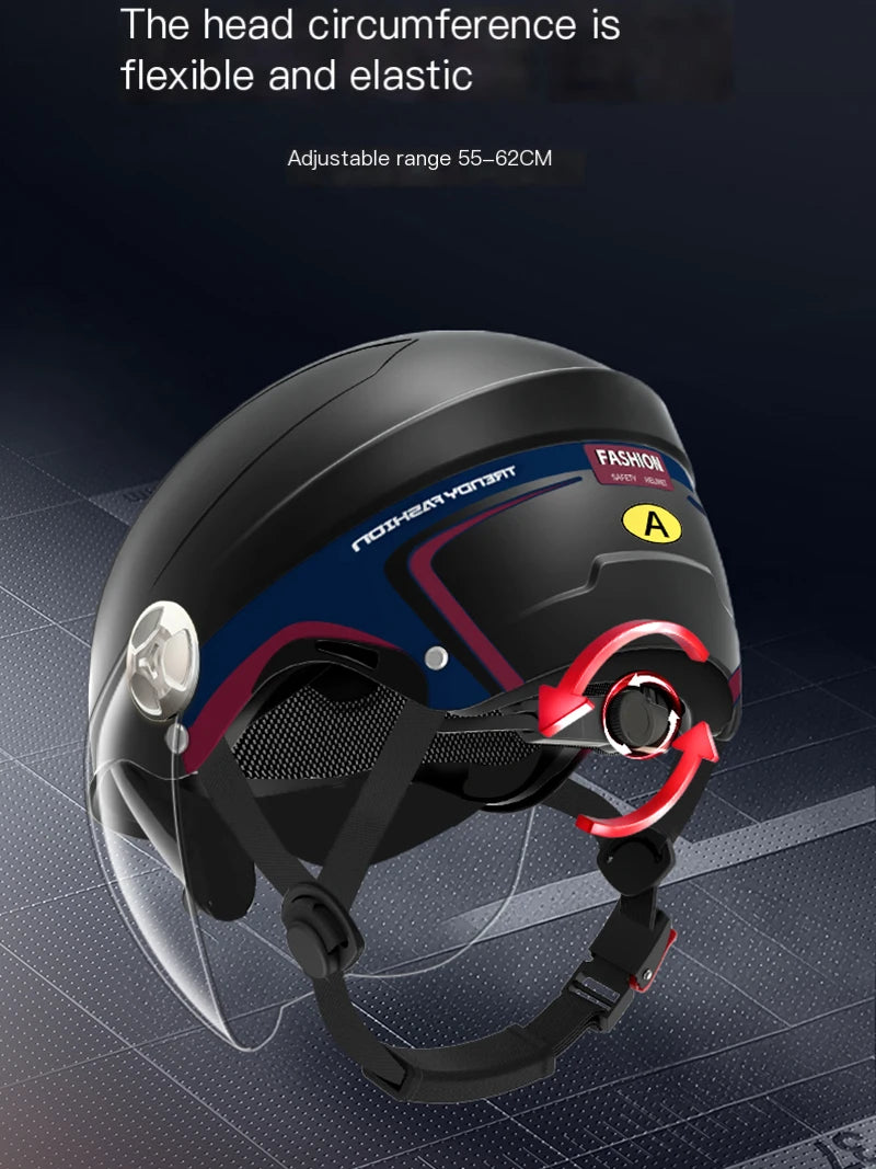 2025 For Cafe Racer Chopper Scooter Safety Hard Hat Half Face Vintage Summer Cap Motorcycle Half Helmet Baseball Cap Style