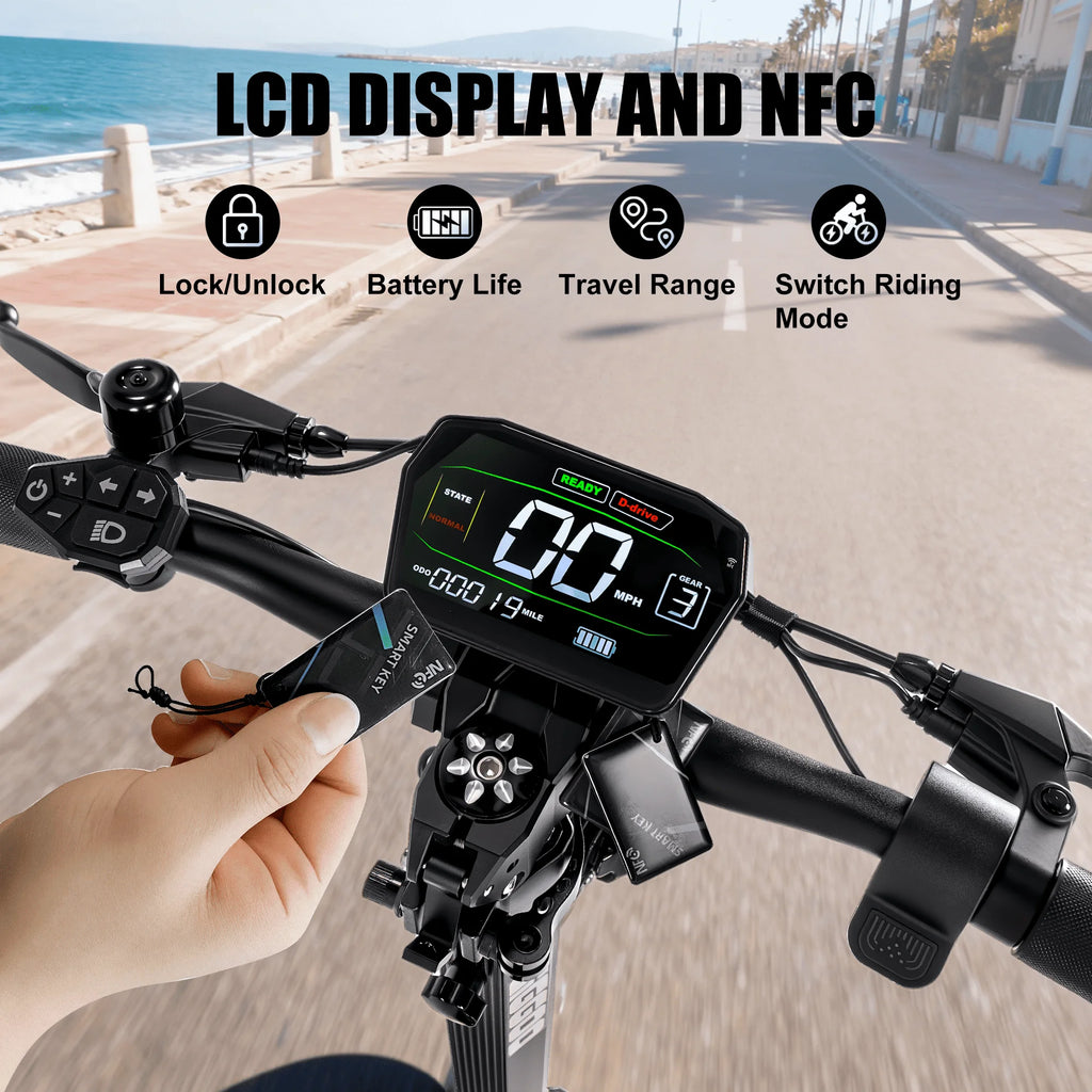 Dual 4000W Motor Electric Scooter for Adults 45MPH Fast E-Scooter 60V 27Ah 11" Off-Road Vacuum Tires 330lbs Heavy Duty