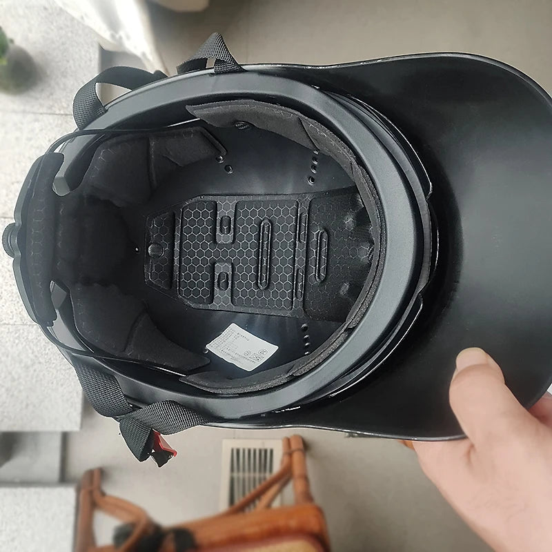 2025 For Cafe Racer Chopper Scooter Safety Hard Hat Half Face Vintage Summer Cap Motorcycle Half Helmet Baseball Cap Style